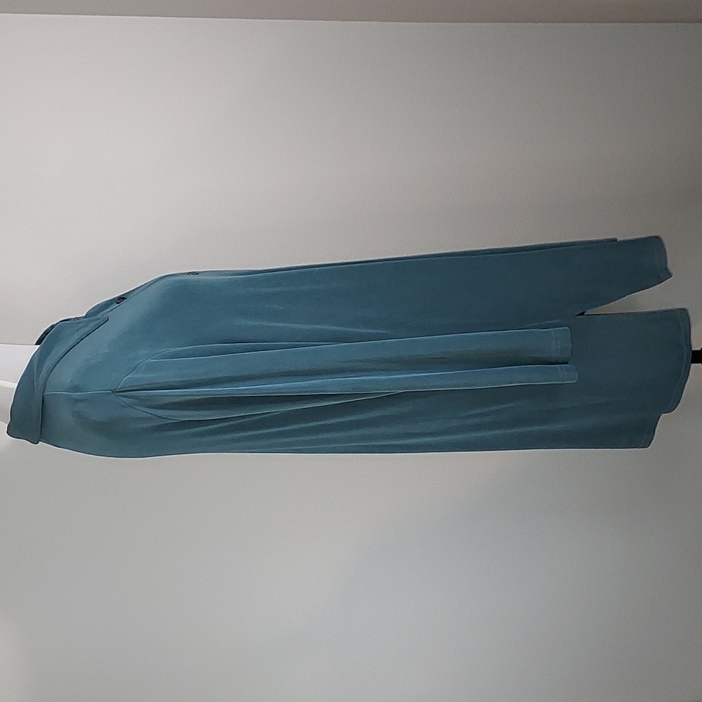 Vintage Rabbit Rabbit Rabbit Designs Blue Grey Long Sleeve Button Up Dress 12 - Picture 2 of 13